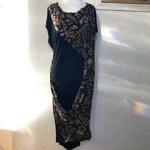 All Saints Camouflage midi dress